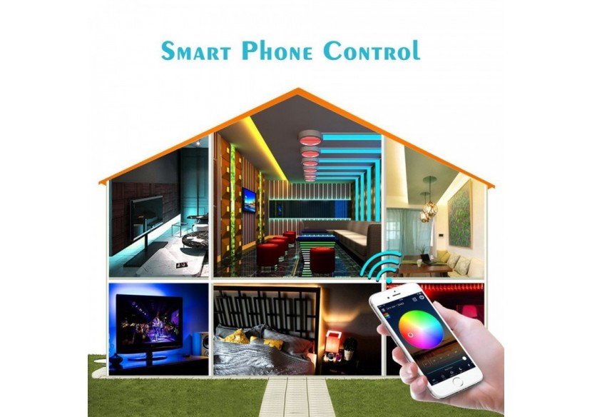 Contrôleur LED WiFi RGBW 9/24V 5 canaux 15A SMARTHOME - B1644-3-RGBW - Barcelona LED