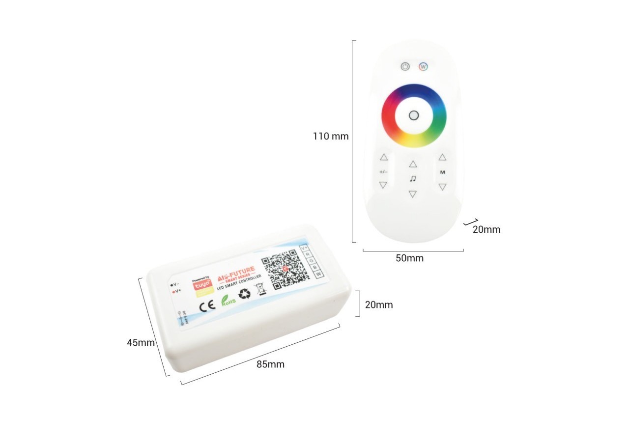 Contrôleur LED WiFi RGBW 9/24V 5 canaux 15A SMARTHOME - B1644-3-RGBW - Barcelona LED