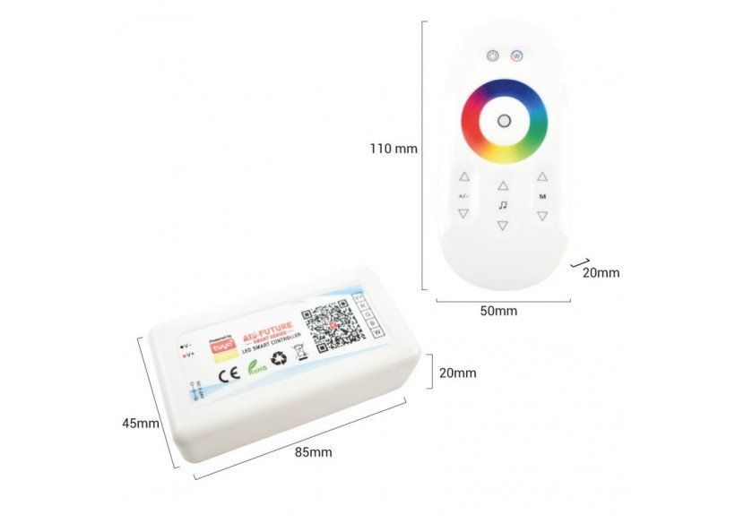 Contrôleur LED WiFi RGBW 9/24V 5 canaux 15A SMARTHOME - B1644-3-RGBW - Barcelona LED