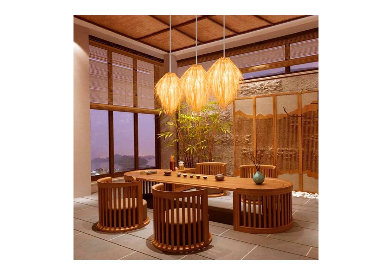 Suspension en Osier "Tina" E27 - LM151 - Barcelona LED