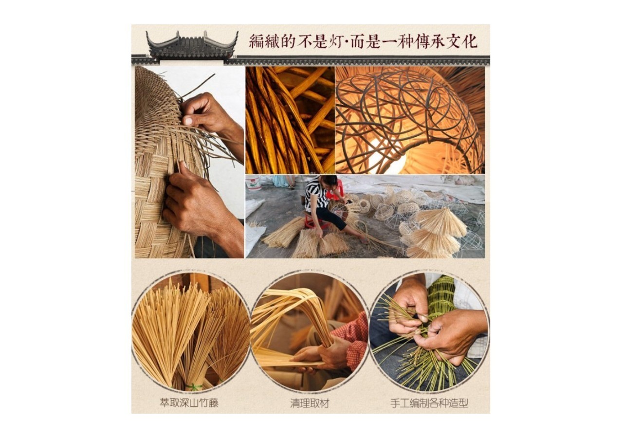 Suspension en Osier "Tina" E27 - LM151 - Barcelona LED