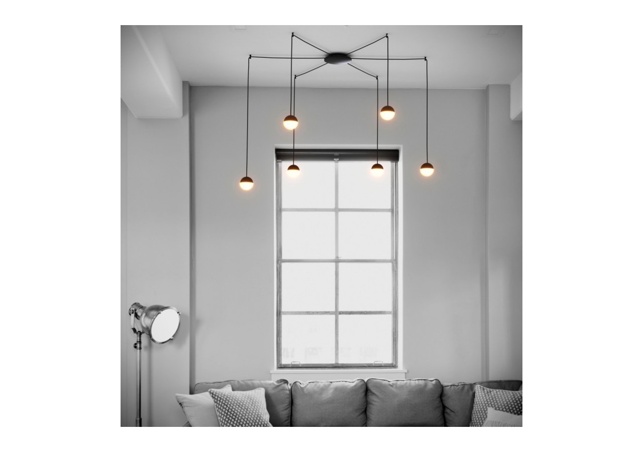 Suspension LED design Orbit 6x8W (48W) - LN4028-N - Barcelona LED