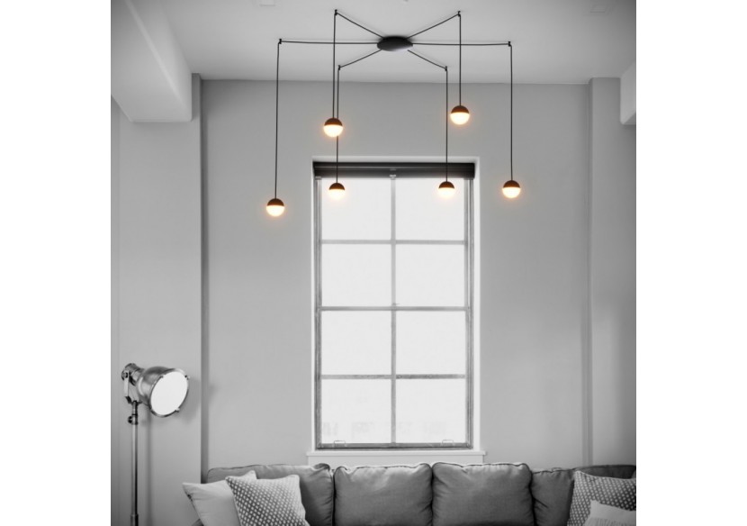 Suspension LED design Orbit 6x8W (48W) - LN4028-N - Barcelona LED