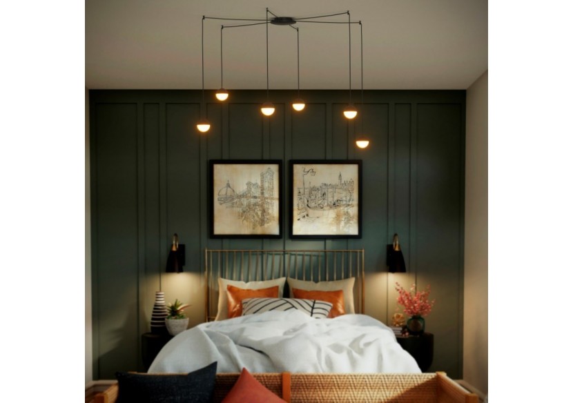 Suspension LED design Orbit 6x8W (48W) - LN4028-N - Barcelona LED