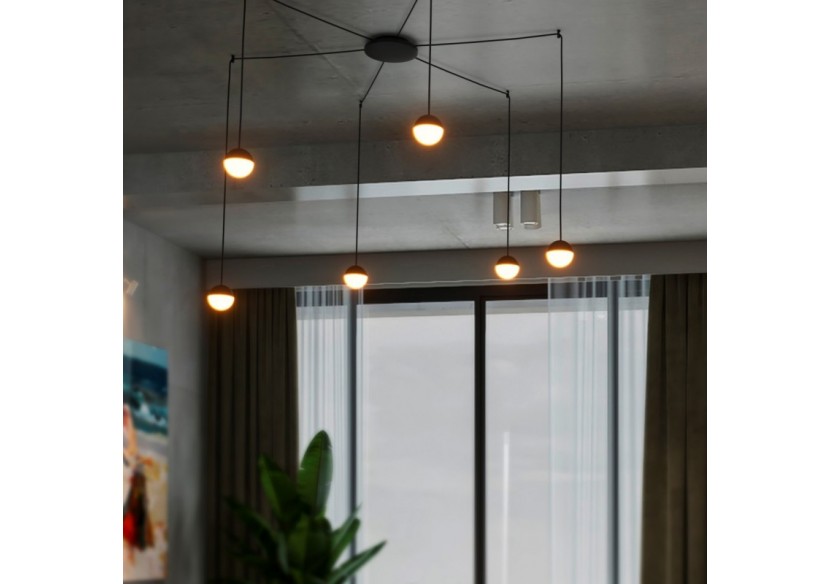 Suspension LED design Orbit 6x8W (48W) - LN4028-N - Barcelona LED