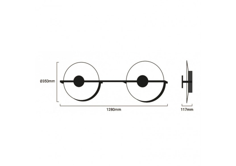 Applique murale LED "TWO-CENTER" 2x13W - L3039 - Barcelona LED