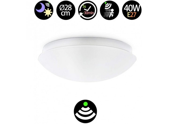 Plafonnier avec capteur de mouvement pour ampoule E27 - B1728-RS - Barcelona LED