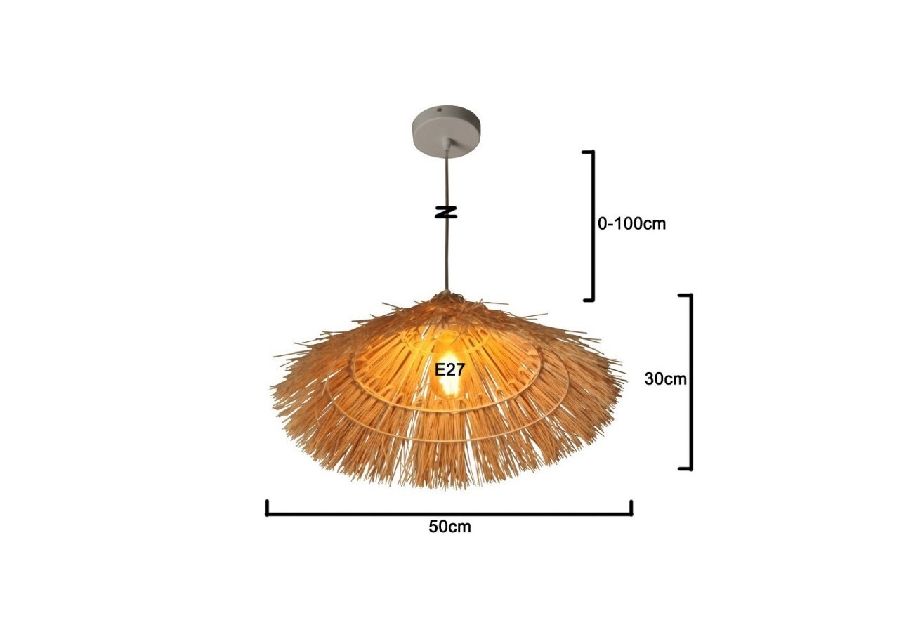 Suspension en osier "Hanoi" - LM152 - Barcelona LED