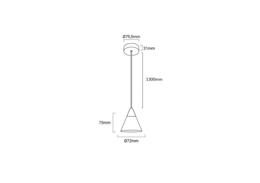 Suspension design "COALUM I" 7W - L3045-B - Barcelona LED