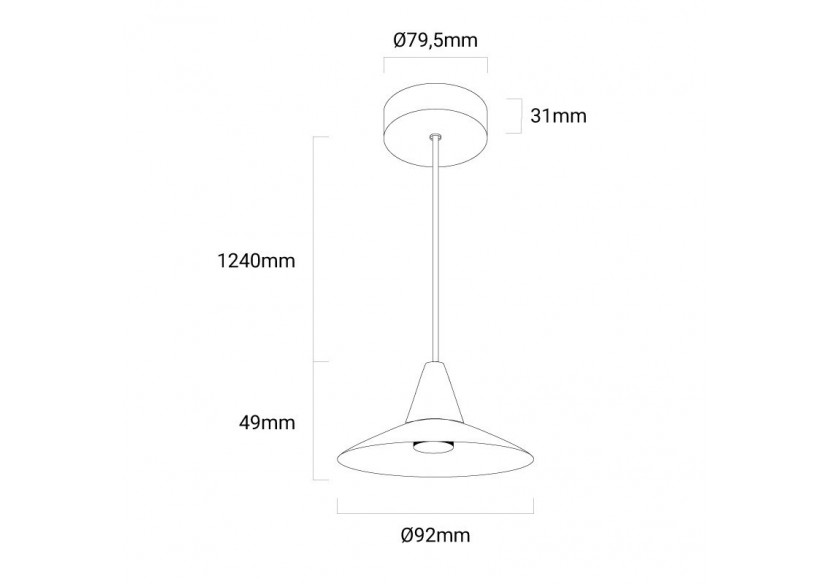 Suspension LED "COALUM 2" 7W - L3047-B - Barcelona LED