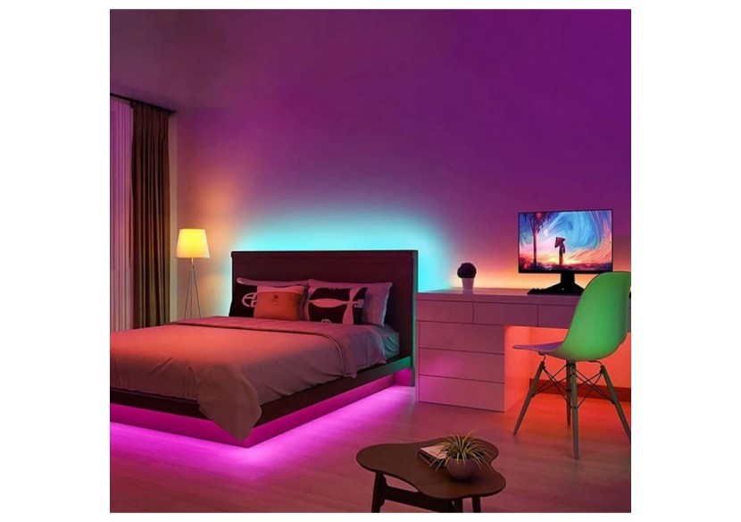 Ruban LED RGB 24V DC 100W 10mm IP20-Bobine 5m - B1558RGB - Barcelona LED