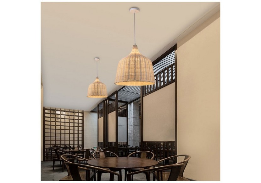 Suspension en osier "SASKI" - LM153 - Barcelona LED