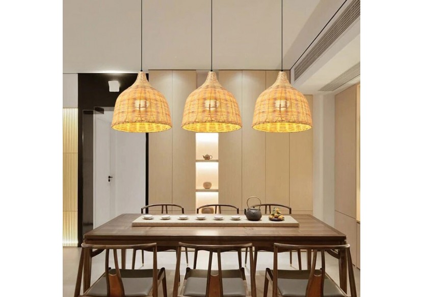 Suspension en osier "SASKI" - LM153 - Barcelona LED