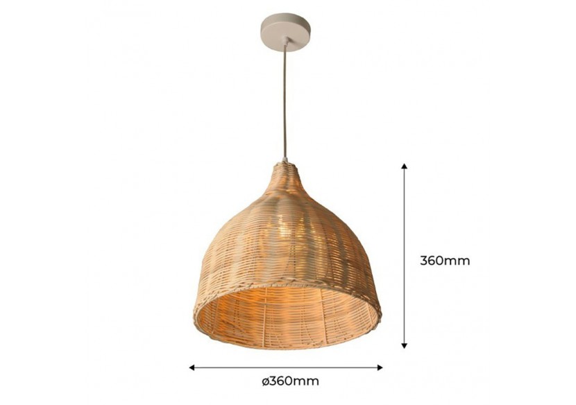 Suspension en osier "SASKI" - LM153 - Barcelona LED