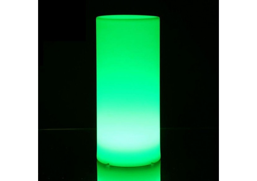 Pot de fleur LED RGBW en résine blanche 40x115cm 7W IP65 Sans fil - MU2008 - Barcelona LED