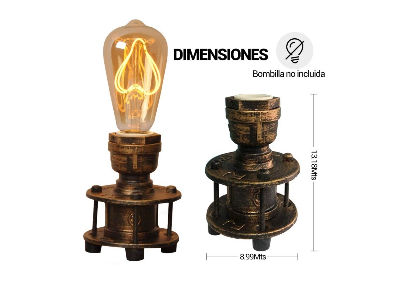 Lampe de table "Bronce" E27 - LV416 - Barcelona LED