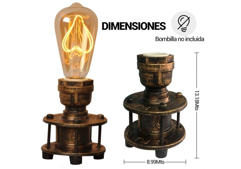 Lampe de table "Bronce" E27 - LV416 - Barcelona LED