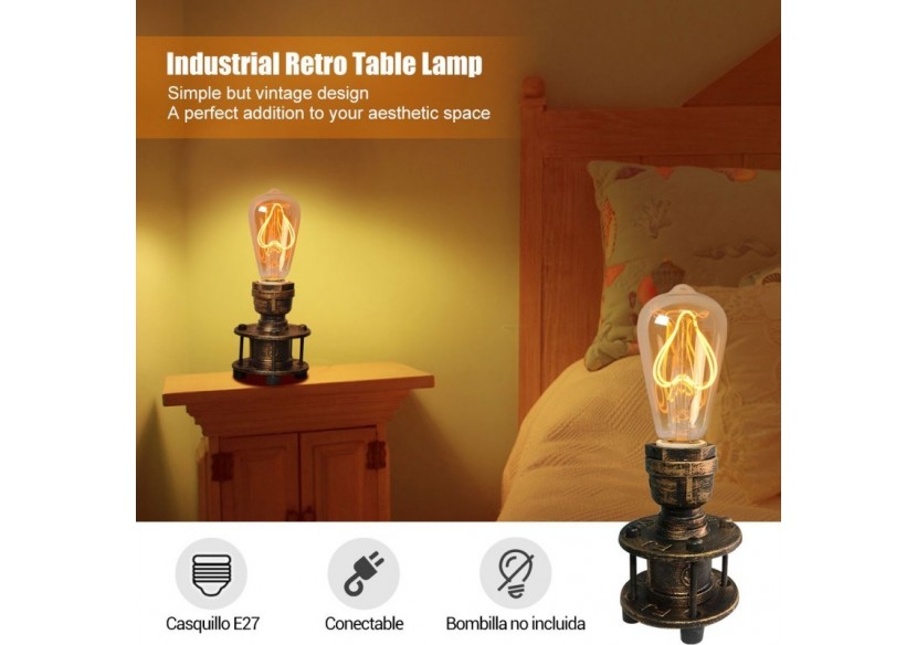 Lampe de table "Bronce" E27 - LV416 - Barcelona LED