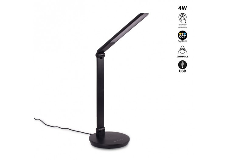 Lampe de bureau LED avec USB-Dimmable-CCT-4W - L1015-N - Barcelona LED