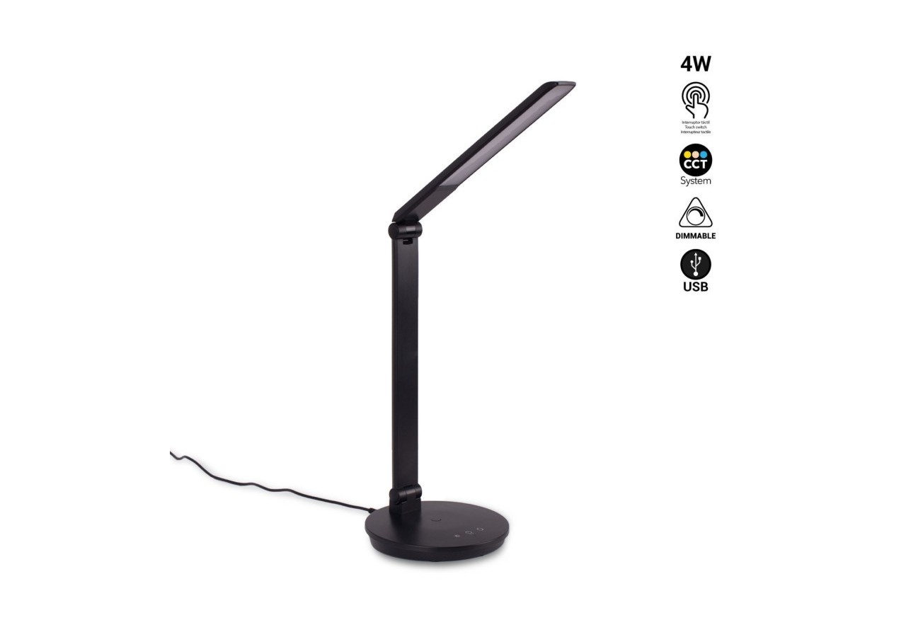 Lampe de bureau LED avec USB-Dimmable-CCT-4W - L1015-N - Barcelona LED