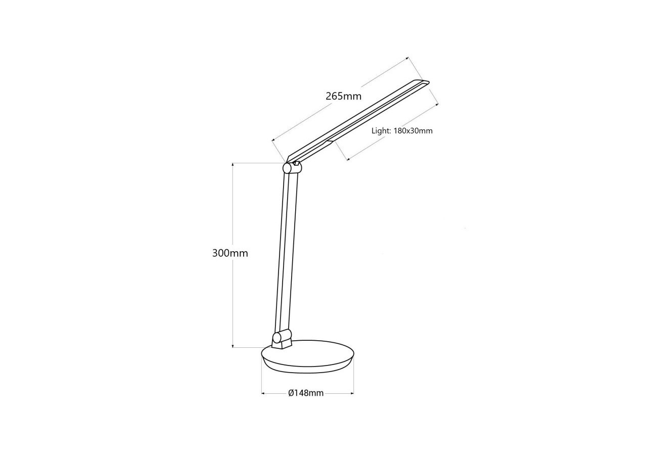 Lampe de bureau LED avec USB-Dimmable-CCT-4W - L1015-N - Barcelona LED