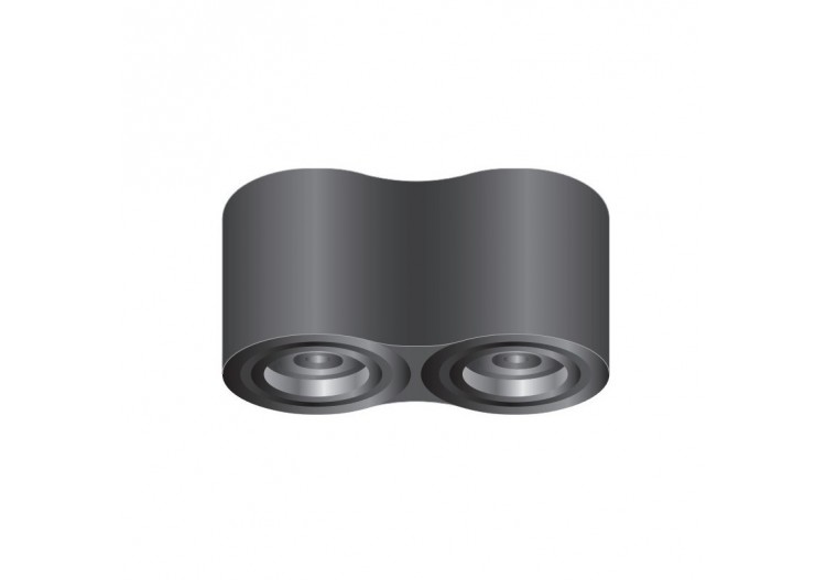 Applique plafond double en aluminium "TUB"-Orientable-2xGU10 - B997-N - Barcelona LED 2
