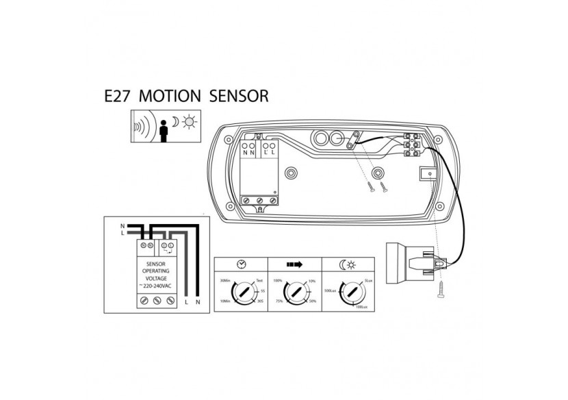 Applique murale avec capteur de mouvement Fumagalli FRANCY - 2A1.000.000.AYES7 - Barcelona LED