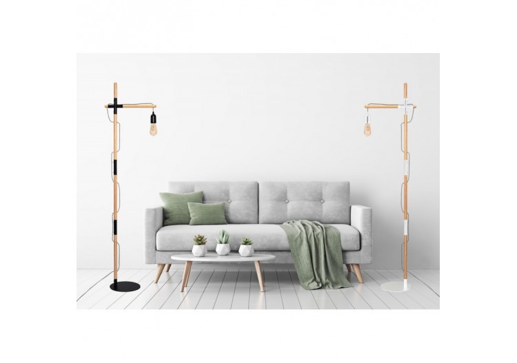 Lampe sur pied en bois "NATURAL WOOD" - LM125-N - Barcelona LED 2