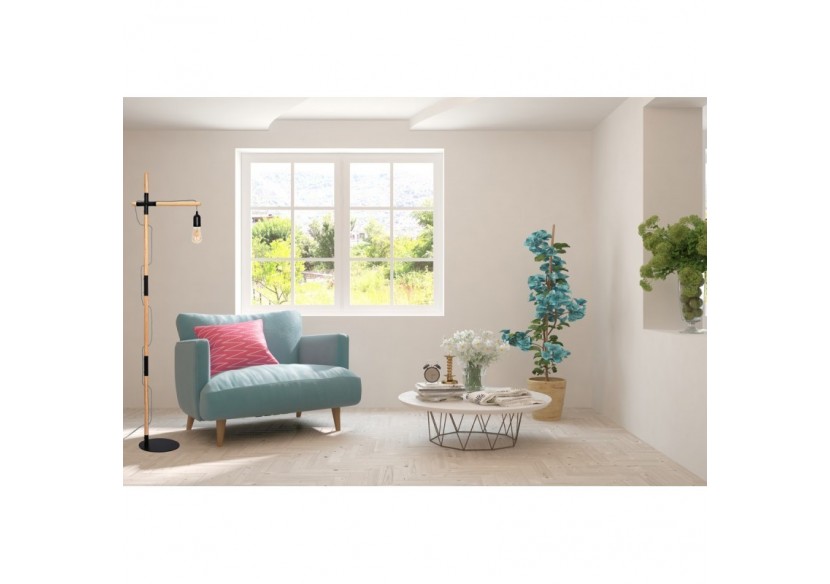 Lampe sur pied en bois "NATURAL WOOD" - LM125-N - Barcelona LED