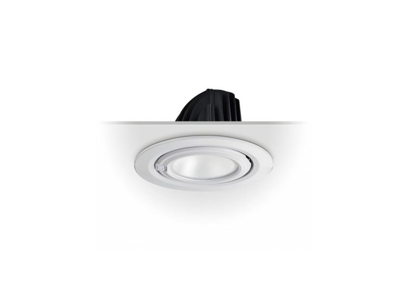 Spot LED encastrable COB 48W-IRC80-Puce Philips-Driver Lifud-IP20-Diamètre de coupe diamètre 215mm - B1268-48BN - Barcelona LED