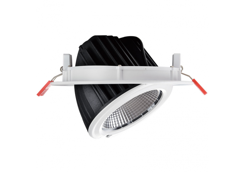 Spot LED encastrable COB 48W-IRC80-Puce Philips-Driver Lifud-IP20-Diamètre de coupe diamètre 215mm - B1268-48BN - Barcelona LED