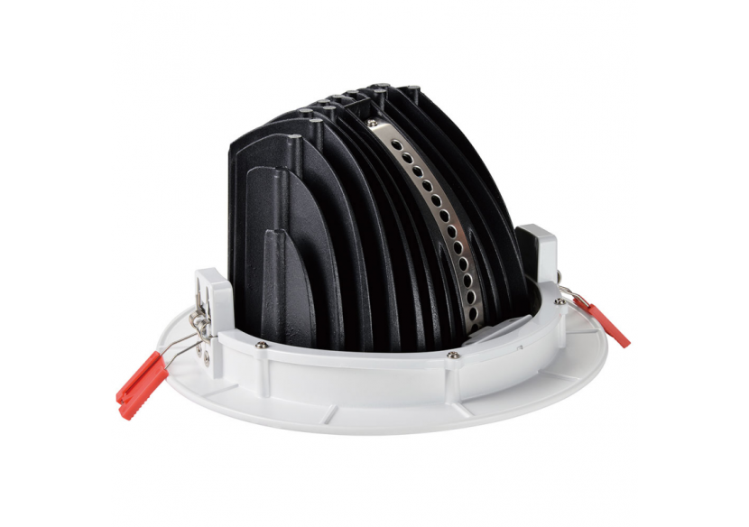 Spot LED encastrable COB 48W-IRC80-Puce Philips-Driver Lifud-IP20-Diamètre de coupe diamètre 215mm - B1268-48BN - Barcelona LED