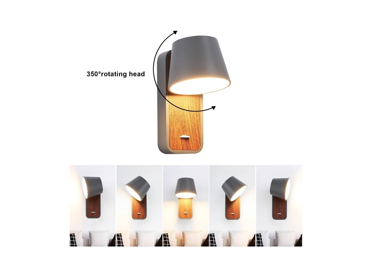 Applique LED orientable 6W "Koppen" 2700K - LN1546-G - Barcelona LED