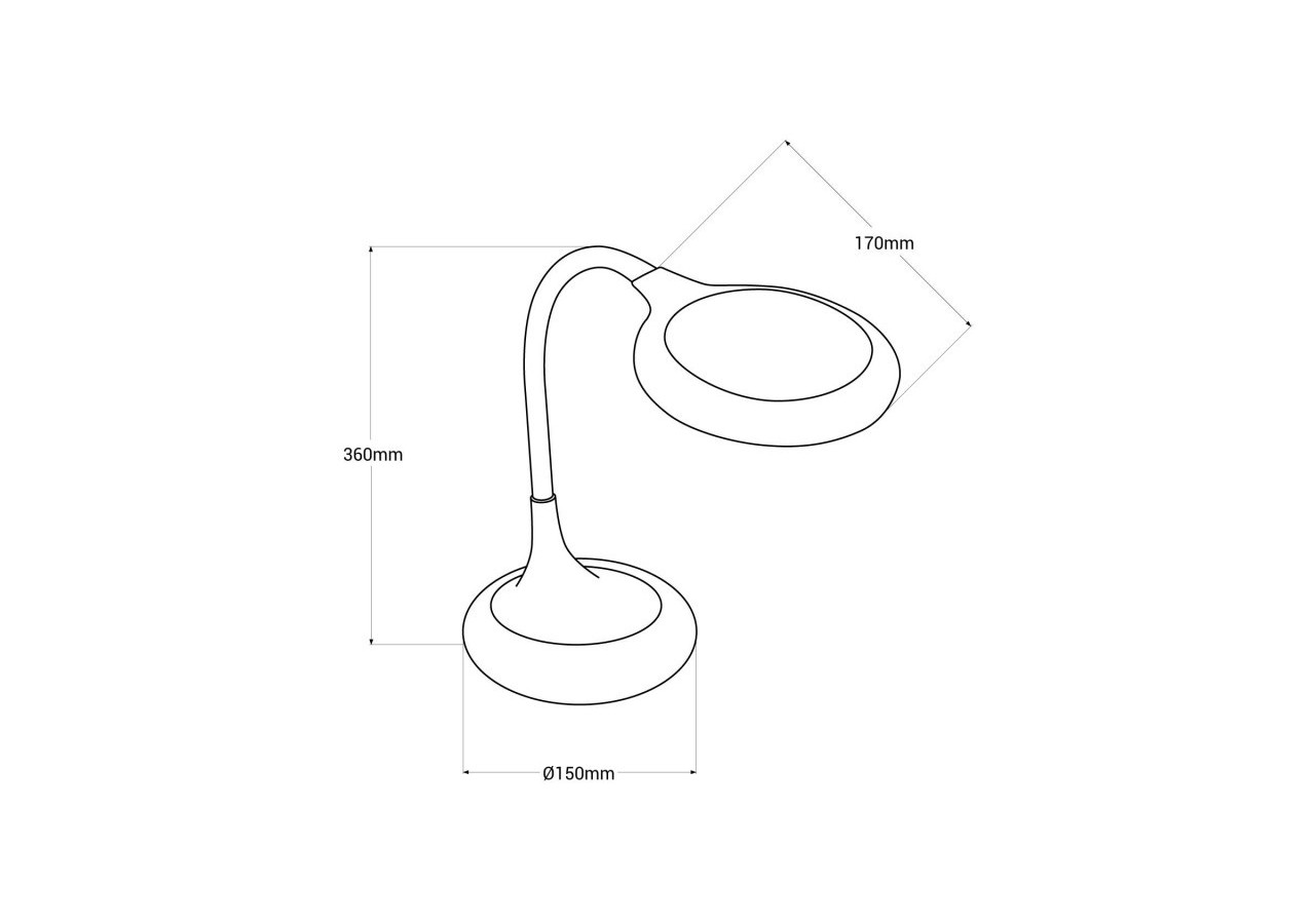 Lampe loupe LED de bureau-Dimmable-CCT-8W - L1020-B - Barcelona LED