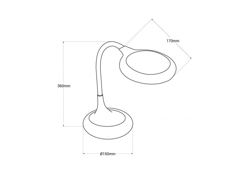 Lampe loupe LED de bureau-Dimmable-CCT-8W - L1020-B - Barcelona LED