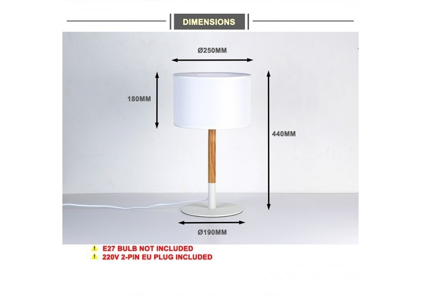 Lampe de table "Class" E27 - LN1301-B - Barcelona LED