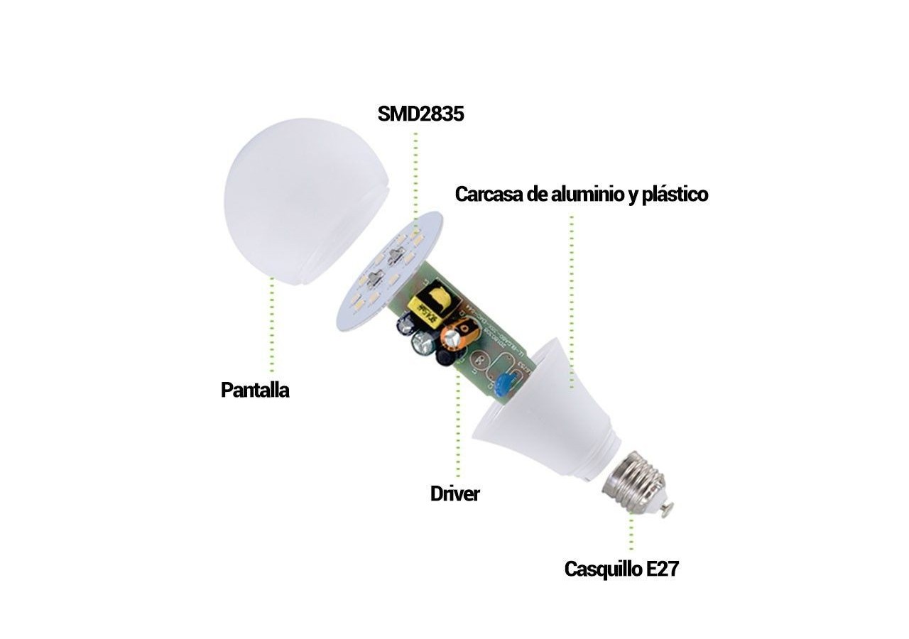 Ampoule LED E27 10W A60 dimmable - B1348-BN - Barcelona LED