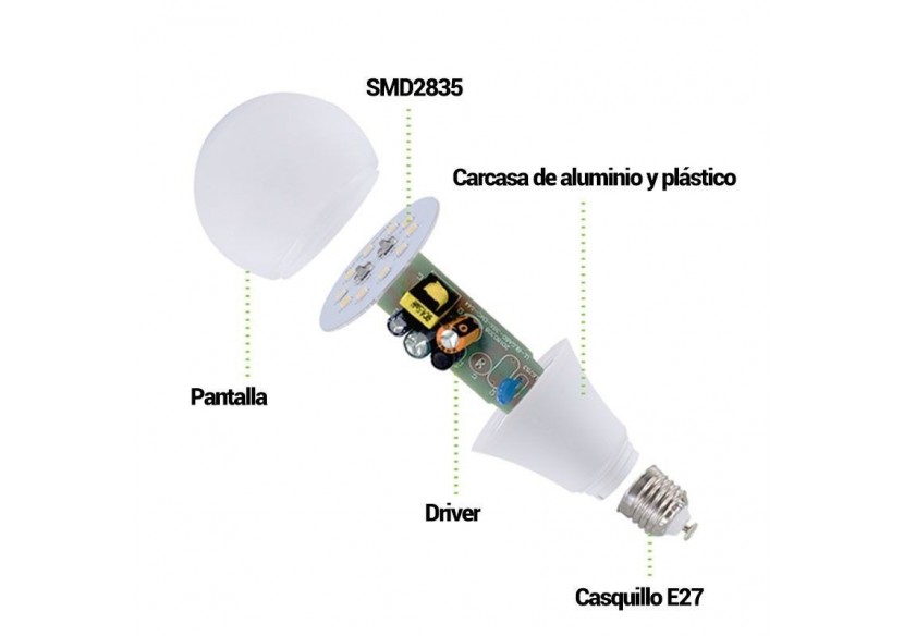 Ampoule LED E27 10W A60 dimmable - B1348-BN - Barcelona LED