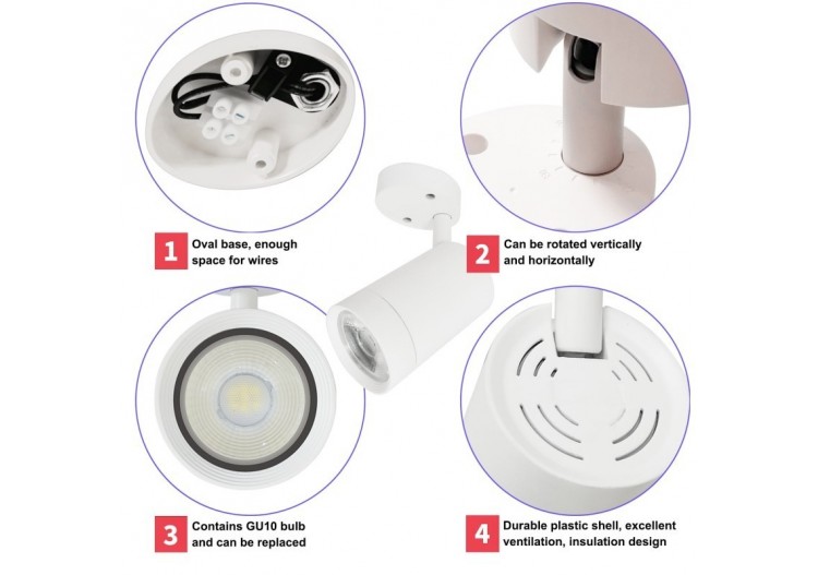 Spot orientable pour ampoule GU10 - L200-N - Barcelona LED 2
