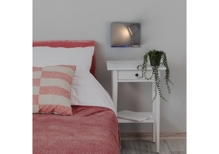 Applique murale liseuse avec port USB "BASKOP"-6W-Design horizontal - LN1541-G - Barcelona LED