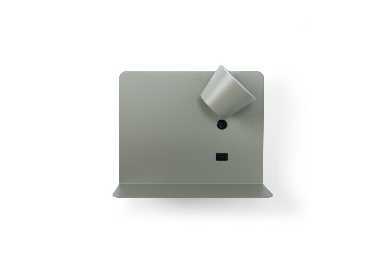 Applique murale liseuse avec port USB "BASKOP"-6W-Design horizontal - LN1541-G - Barcelona LED