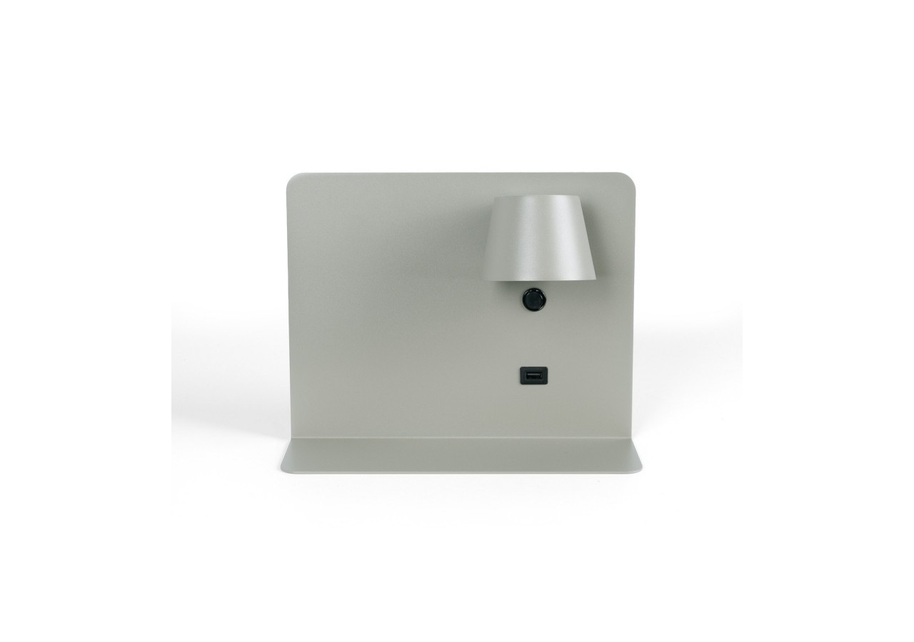 Applique murale liseuse avec port USB "BASKOP"-6W-Design horizontal - LN1541-G - Barcelona LED
