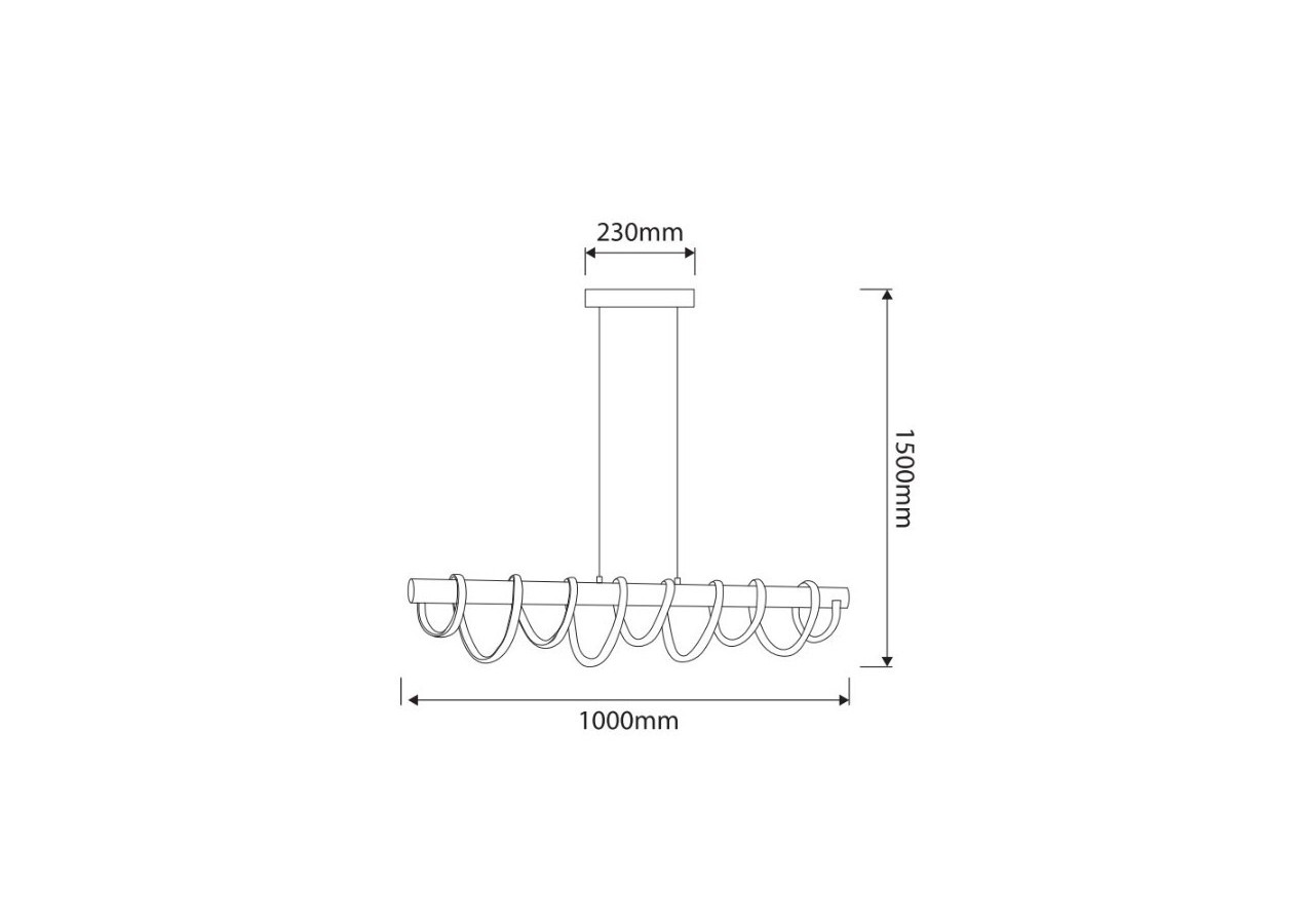 Suspension moderne "Rita-Hollywood"-38W - LN1403 - Barcelona LED