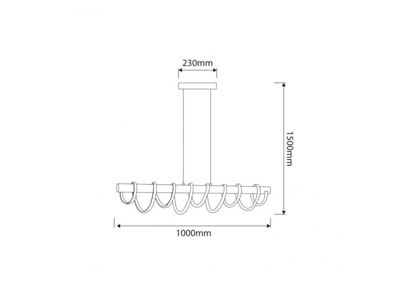 Suspension moderne "Rita-Hollywood"-38W - LN1403 - Barcelona LED