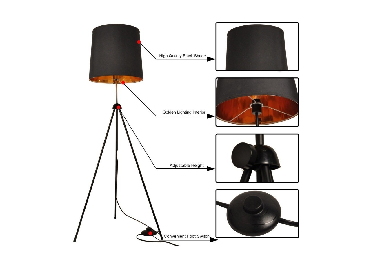 Lampe sur pied tripode "Kappen" - L3059 - Barcelona LED
