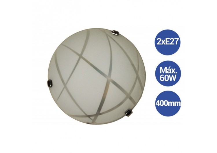 Applique Plafonnier "Luna Piena CR4" 2xE27 - L5055-CR4 - Barcelona LED
