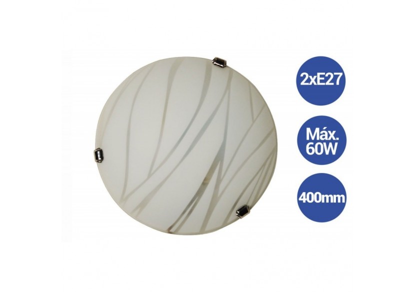 Applique Plafonnier "Luna Piena CR3" 2xE27 - L5055-CR3 - Barcelona LED Applique Plafonnier "Luna Piena CR3" 2xE27 - L5055-CR3 - Barcelona LED