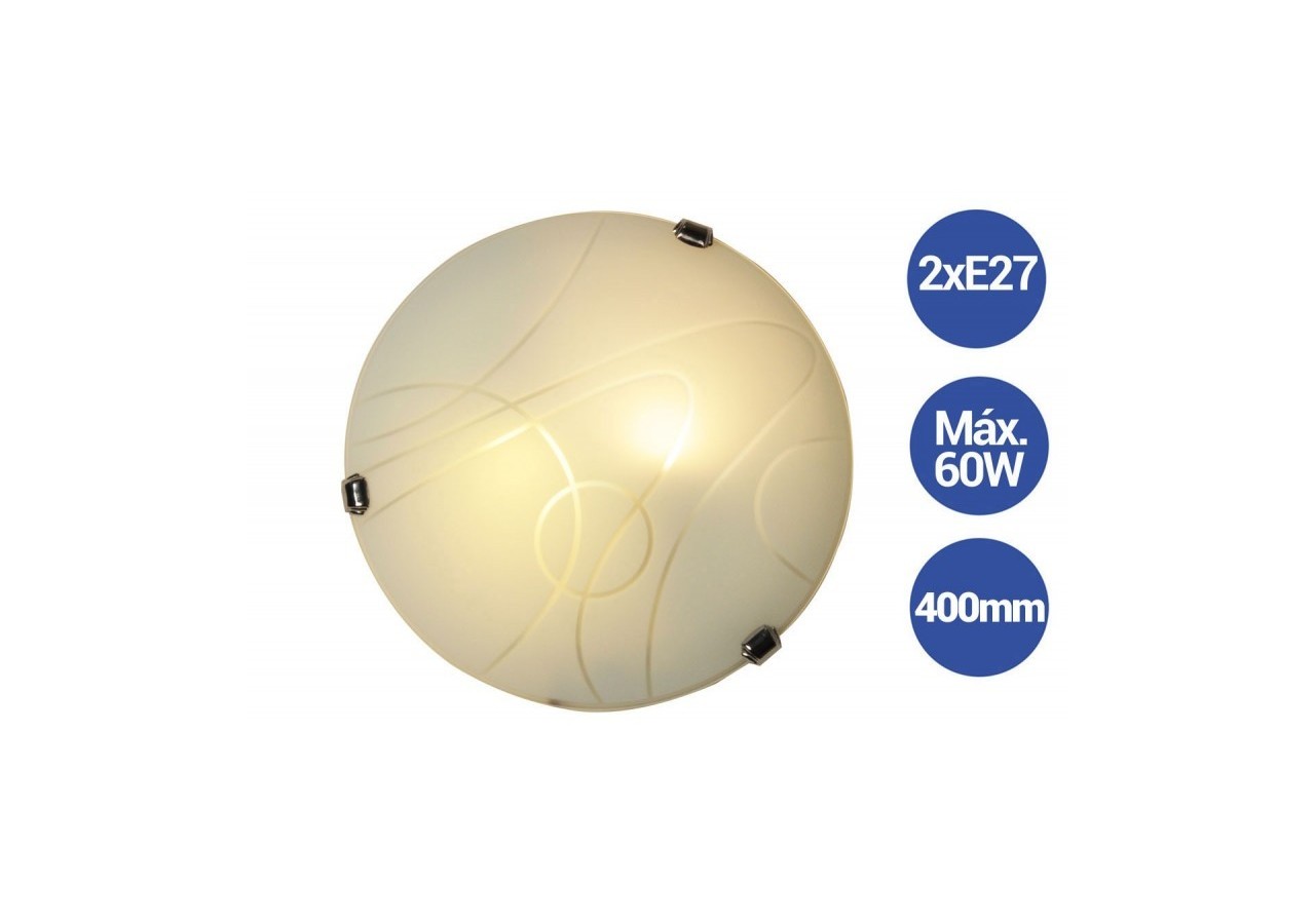 Applique plafonnier "Luna Piena CR2" 2xE27 - L5055-CR2 - Barcelona LED