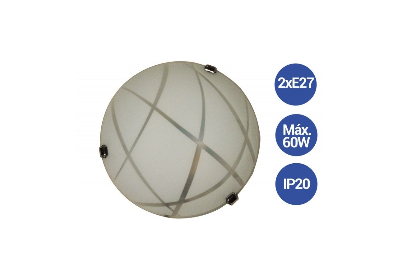 Applique murale "Luna Piena CR4" 2xE27 - L5051-CR4 - Barcelona LED