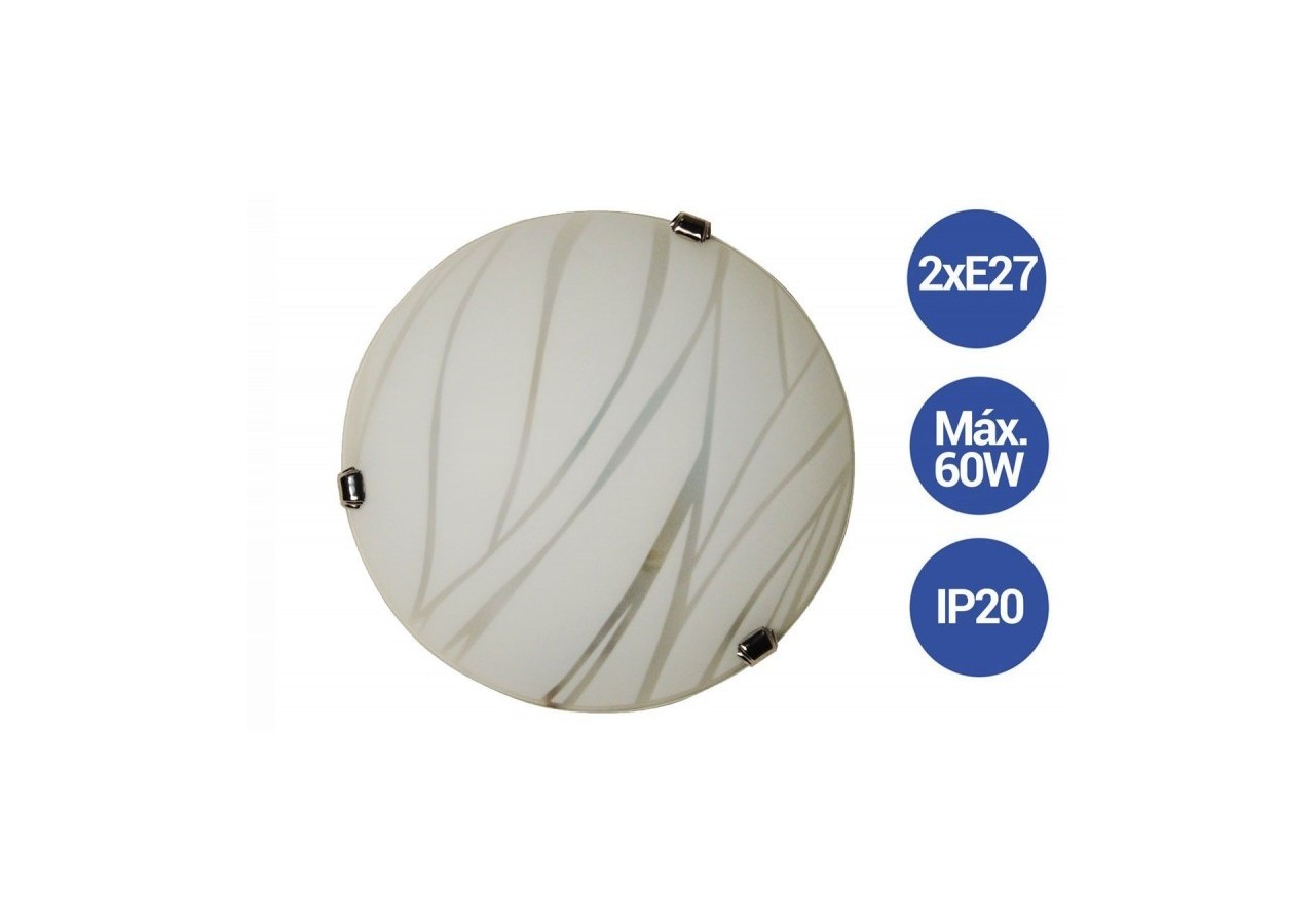 Applique murale "Luna Piena CR3" 2xE27 - L5051-CR3 - Barcelona LED
